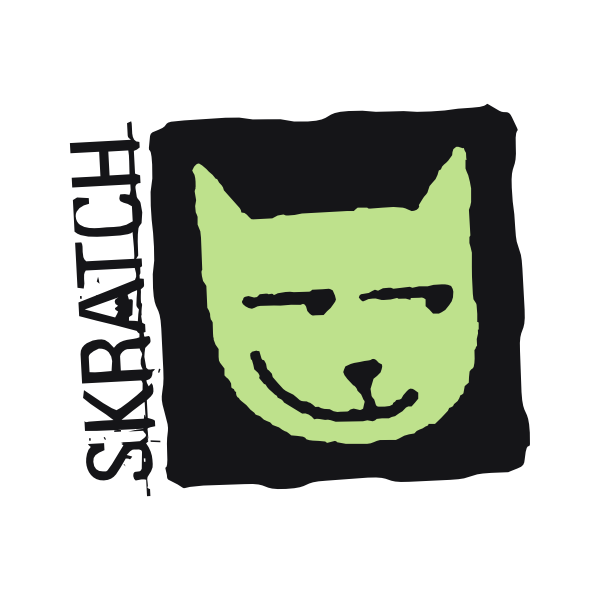 green cat illustation for furniture design company logo