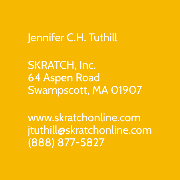 orange business card design backside