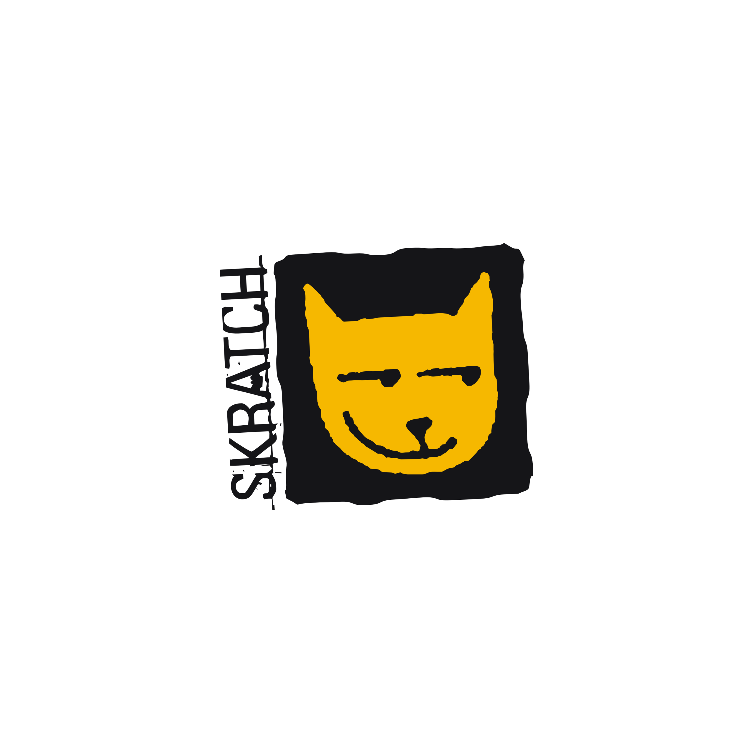 illustration of orange cat for pet furniture logo design