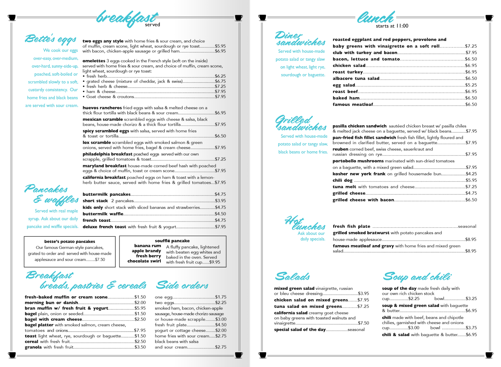 menu design