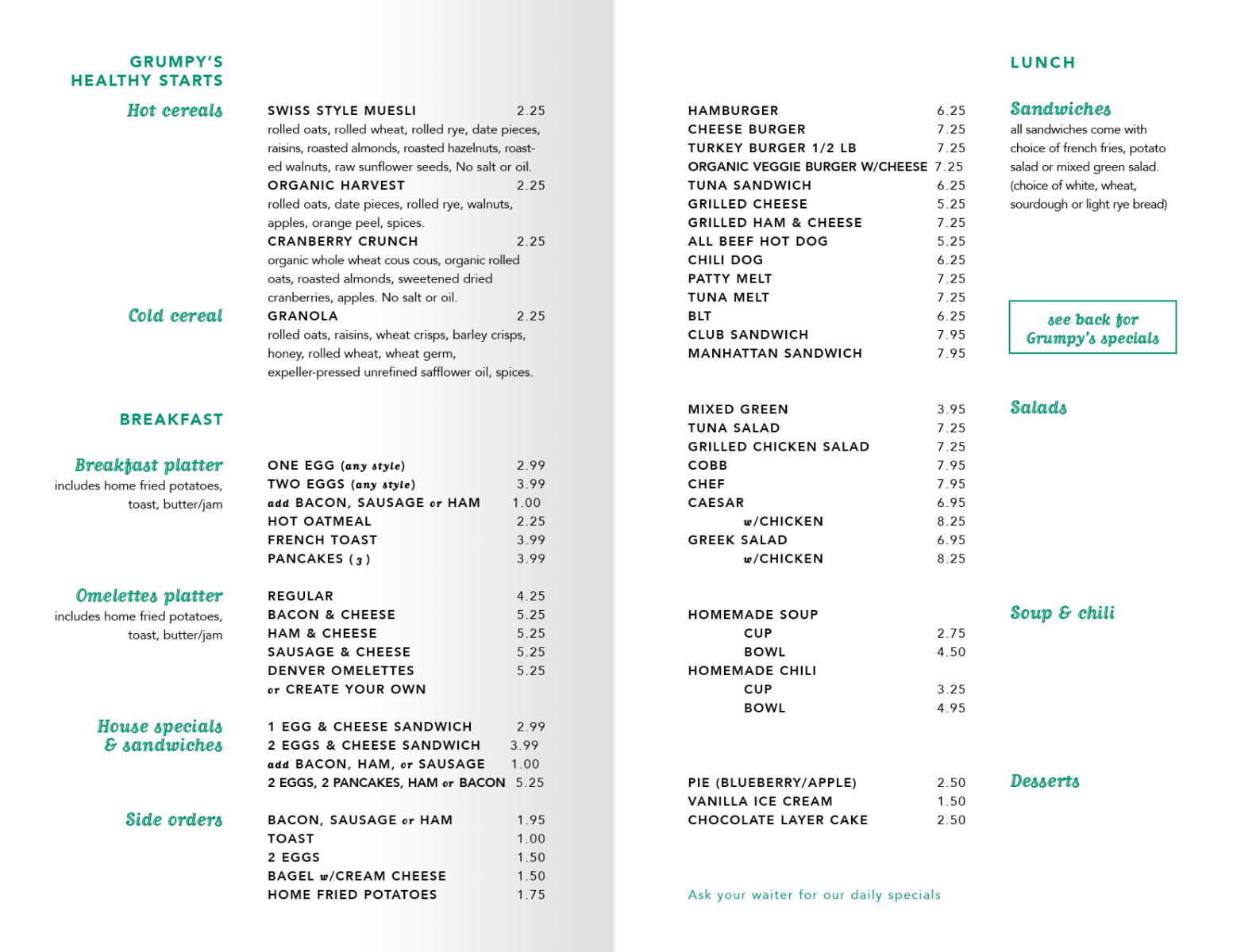 menu design