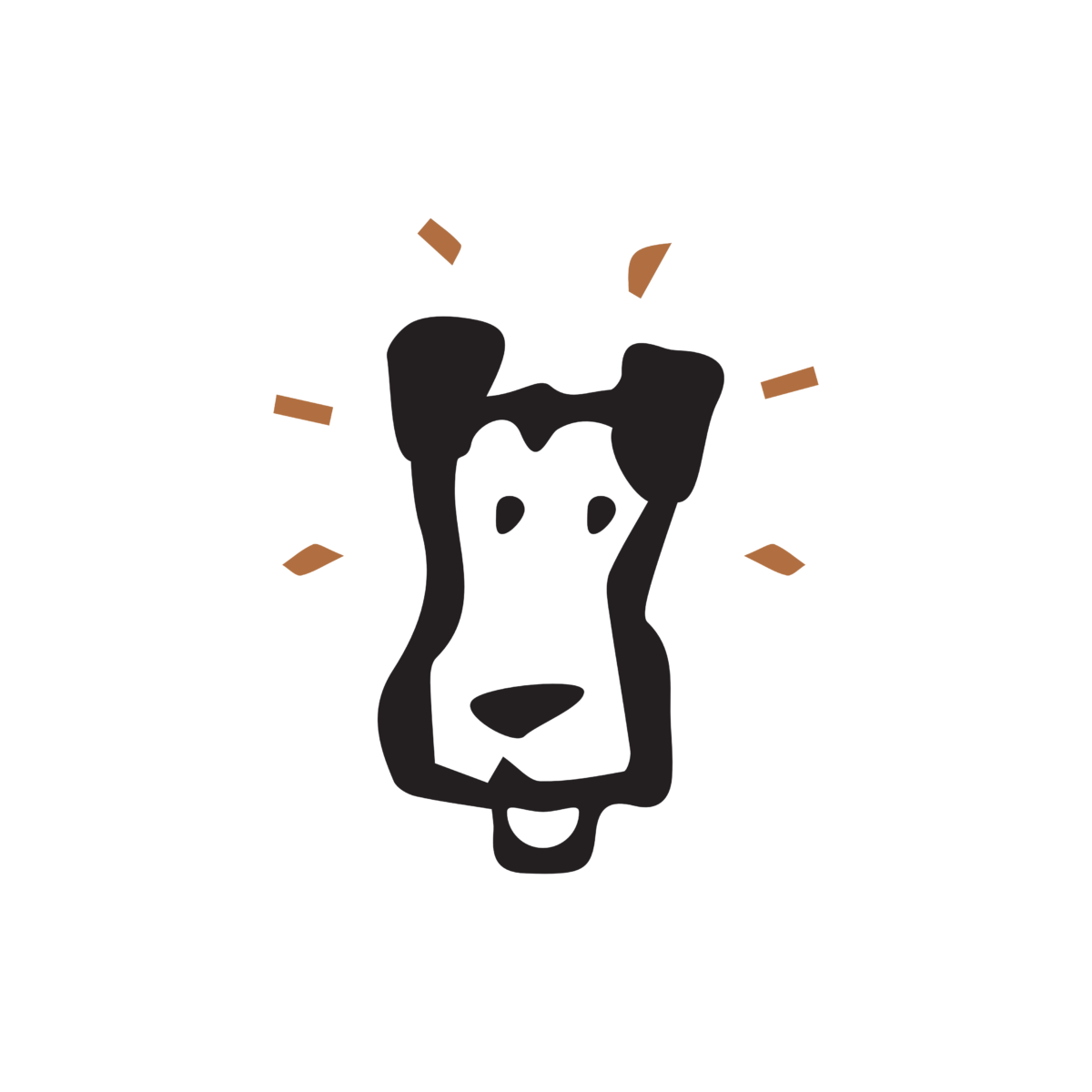 happy dog illustration for pet store
