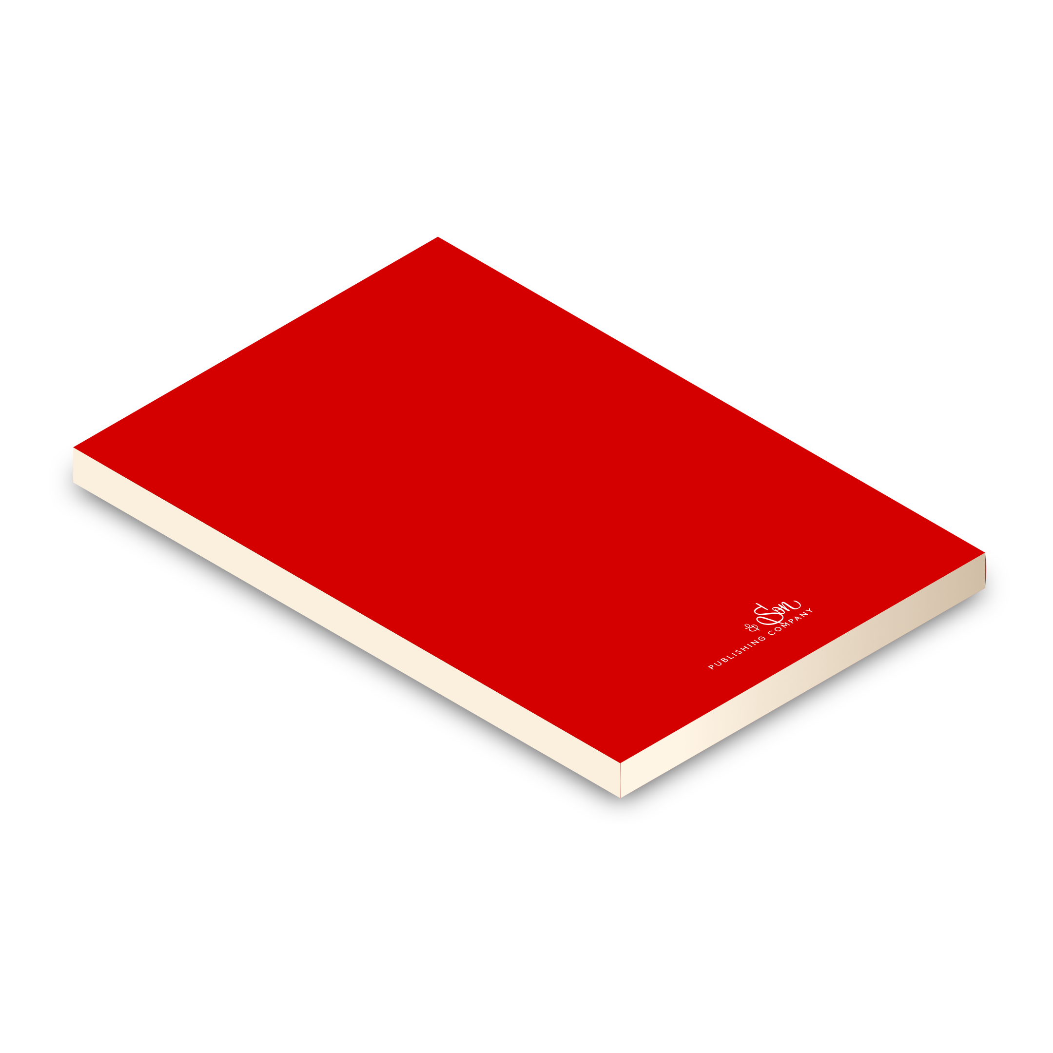 back cover for red book with & Son Publishing Company logo design printed