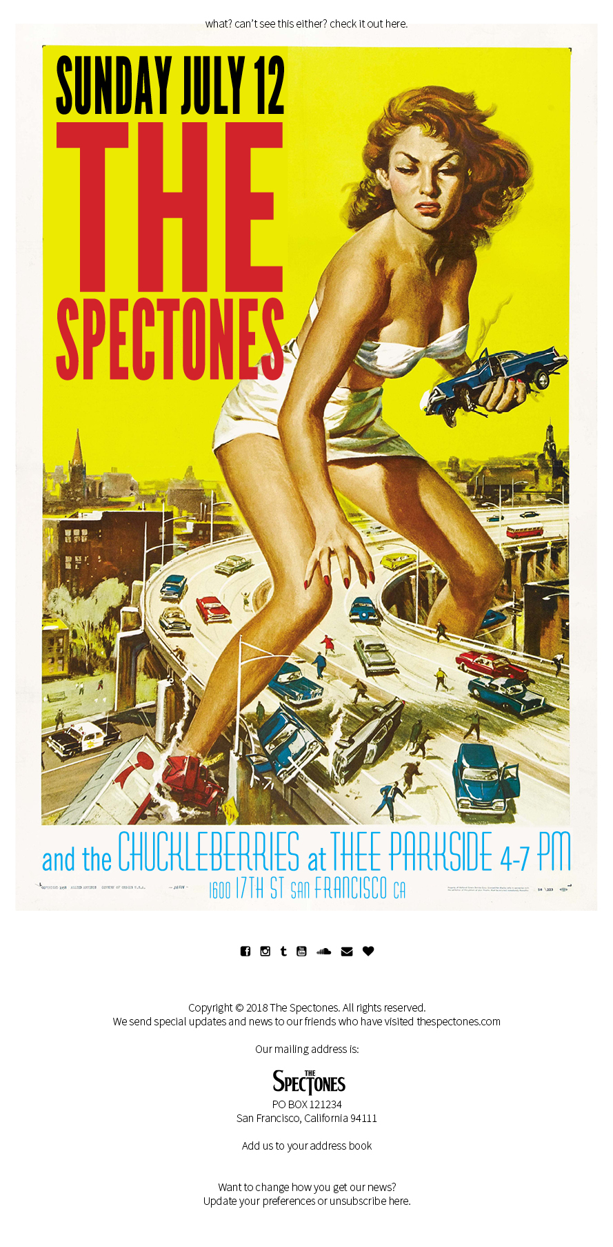 movie poster s1 email marketing campaign for the spectones